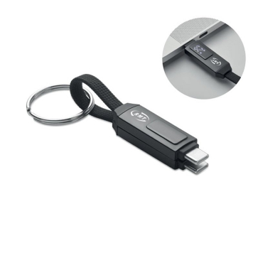 60W Charging and Data Cable with Keyring