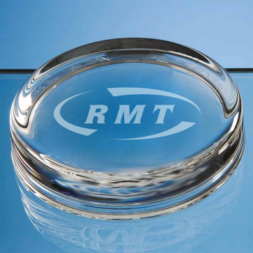 9cm Round Glass Paperweight