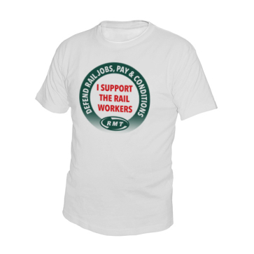 "I Support The Rail Workers" White T-Shirt