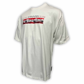 T-Shirt "The Past We Inherit The Future We Build" White/Red Logo Mens