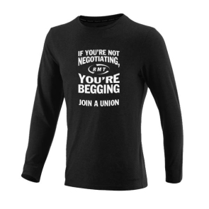 " IF YOU'RE NOT NEGOTIATING" Long Sleeved Black T-Shirt 