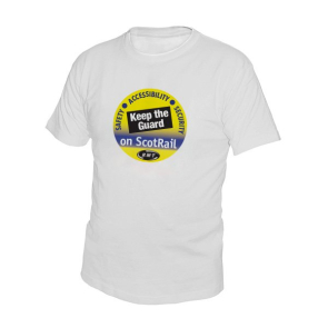 "Keep The Guard on ScotRail" White T-Shirt